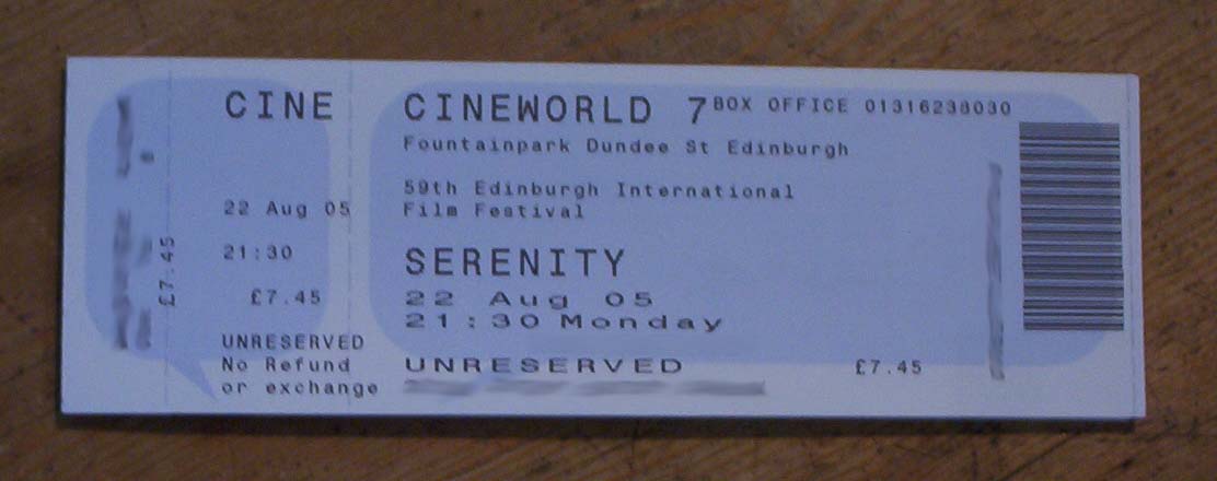 Edinburgh Premiere Ticket
