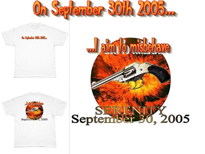 I aim to misbehave - T-Shirt