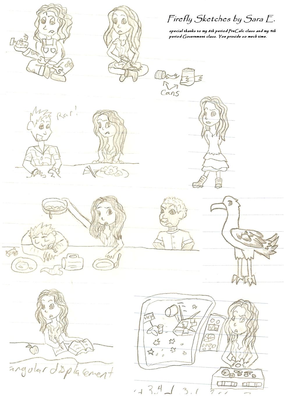 The Actual Sketches from Sara's Notebook