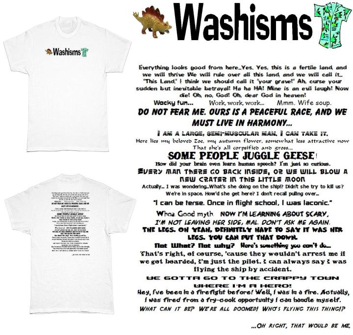 Washisms - First Draft Shirt (finally)
