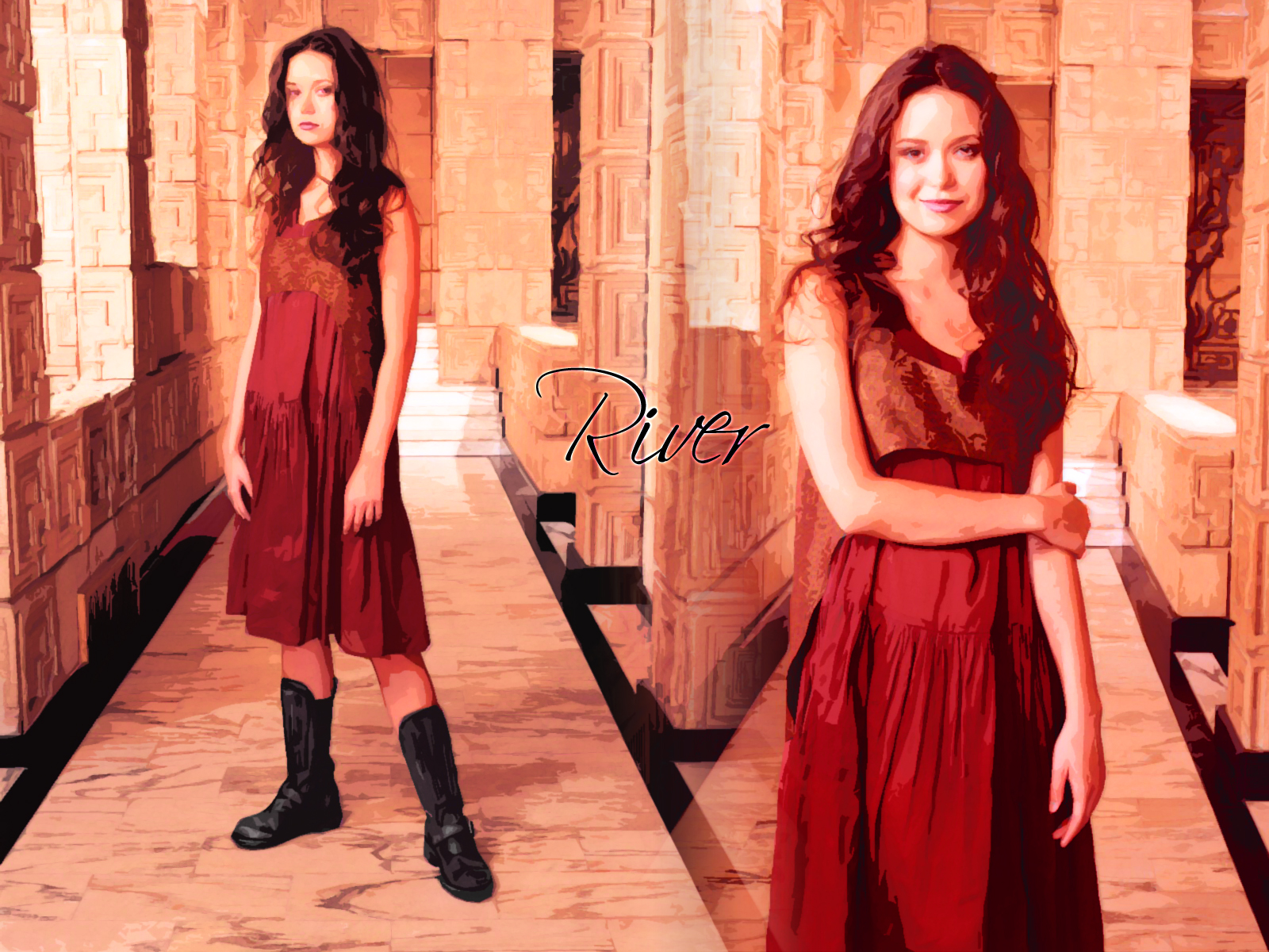 River decorative wallpaper 1600x1200