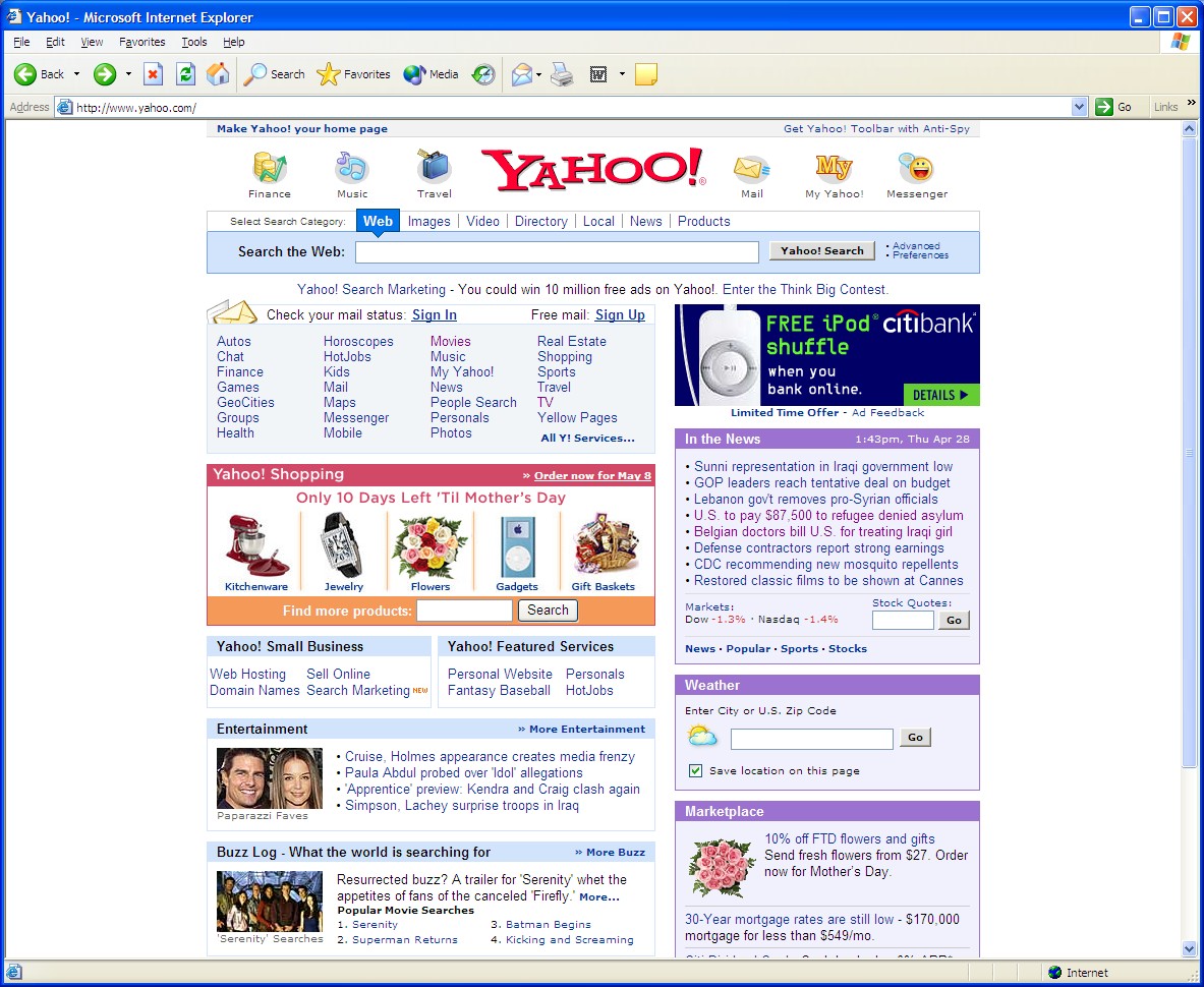 SERENITY TOPS YAHOO BUZZ LOG!