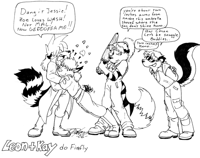 Leon & Kay Do Firefly (Not THAT way you Perv!)