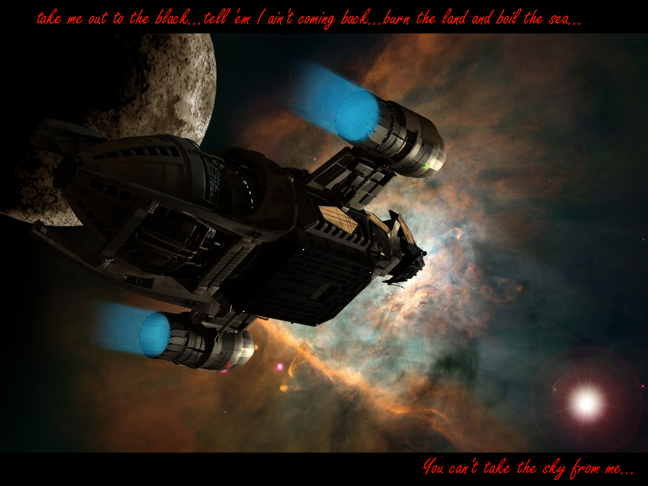 Take me out to the black...