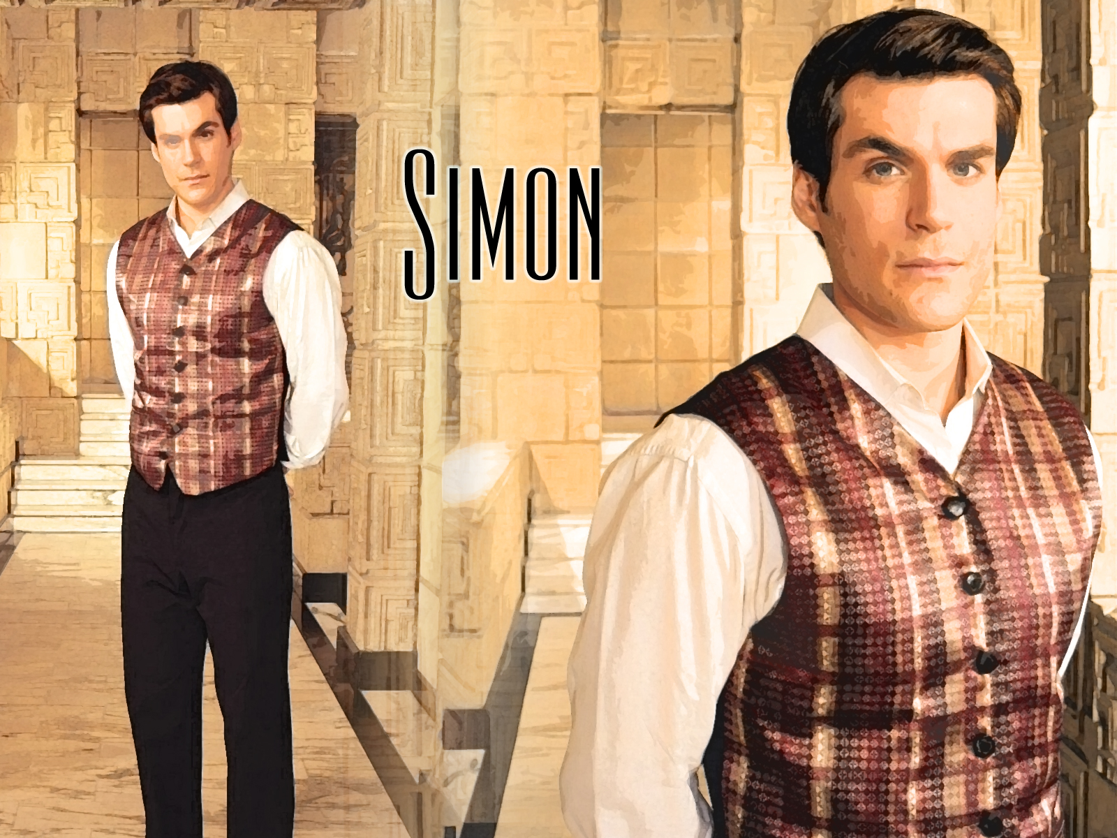 Simon decorative wallpaper 1600x1200