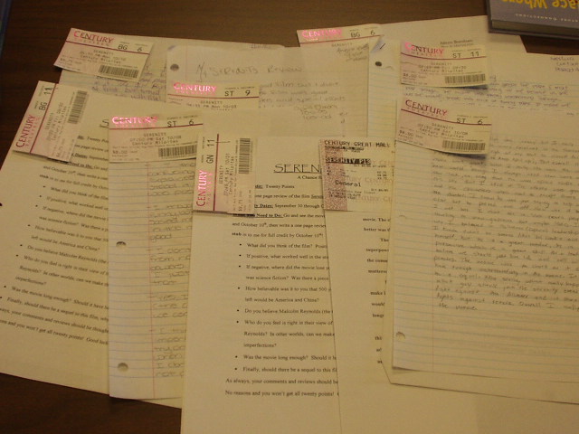 Serenity Reviews by My Students