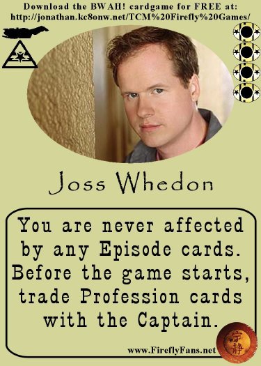 Joss Whedon BWAH! card - FFF.net re-release