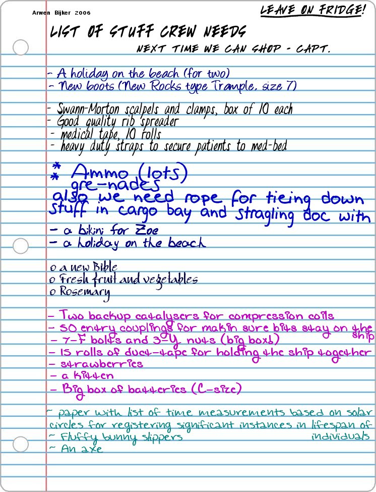Note on a Fridge, part 1