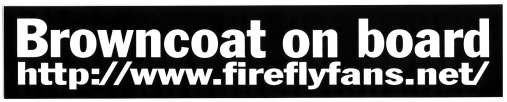 Browncoat on Board sticker