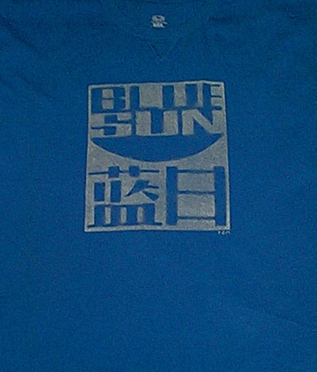My homemade BLUE SUN shirt
