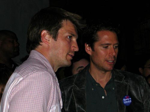 Nathan Fillion and Alexis Denisof at High Stakes 2004