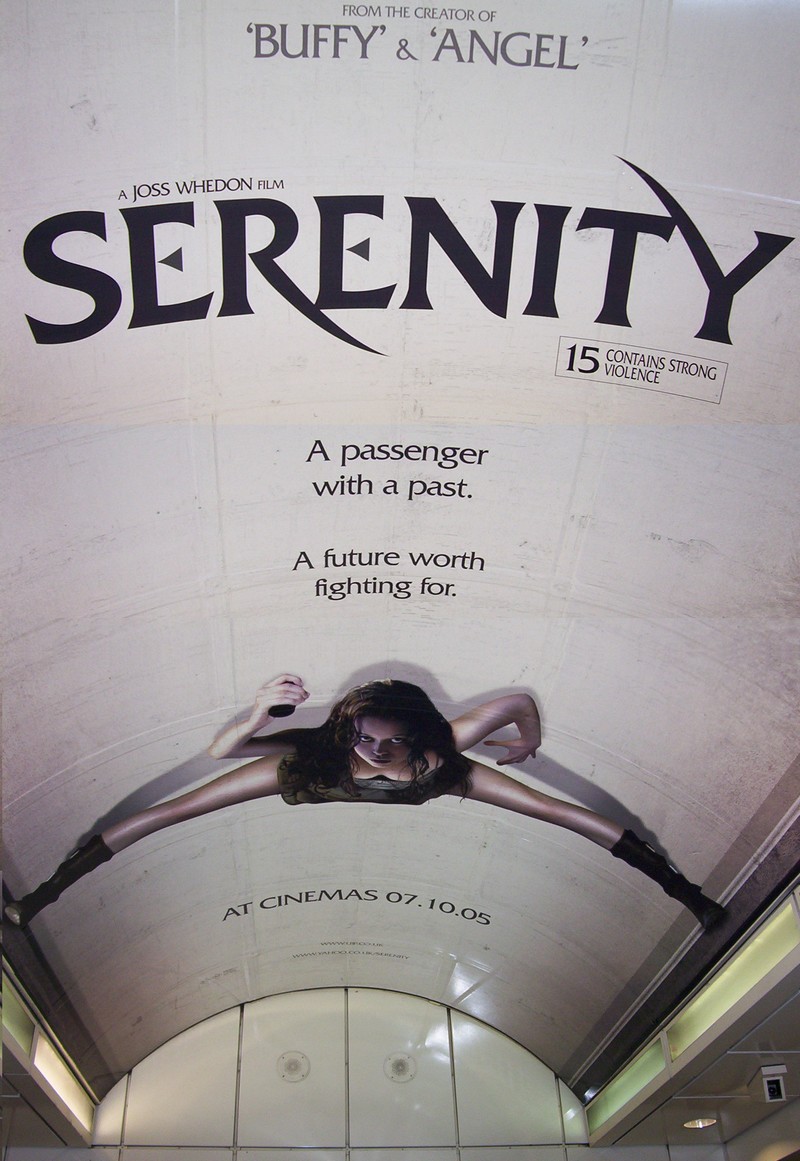Ceiling poster at Angel tube station, London