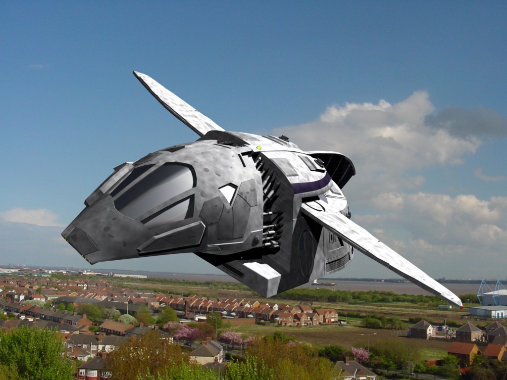 Shuttle in flight