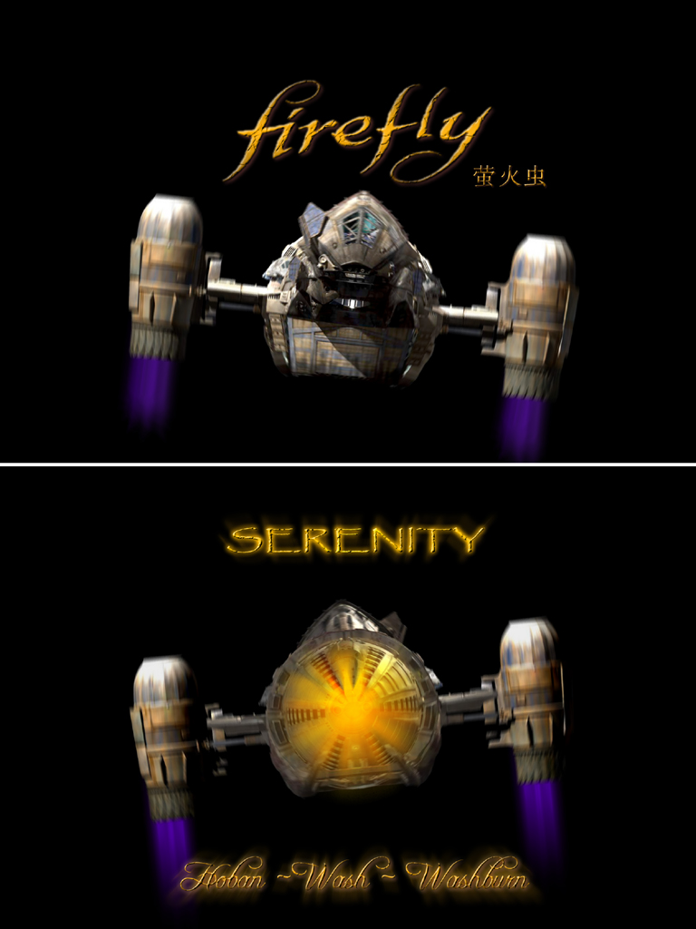 Serenity Image for T-Shirt (Front & Rear)