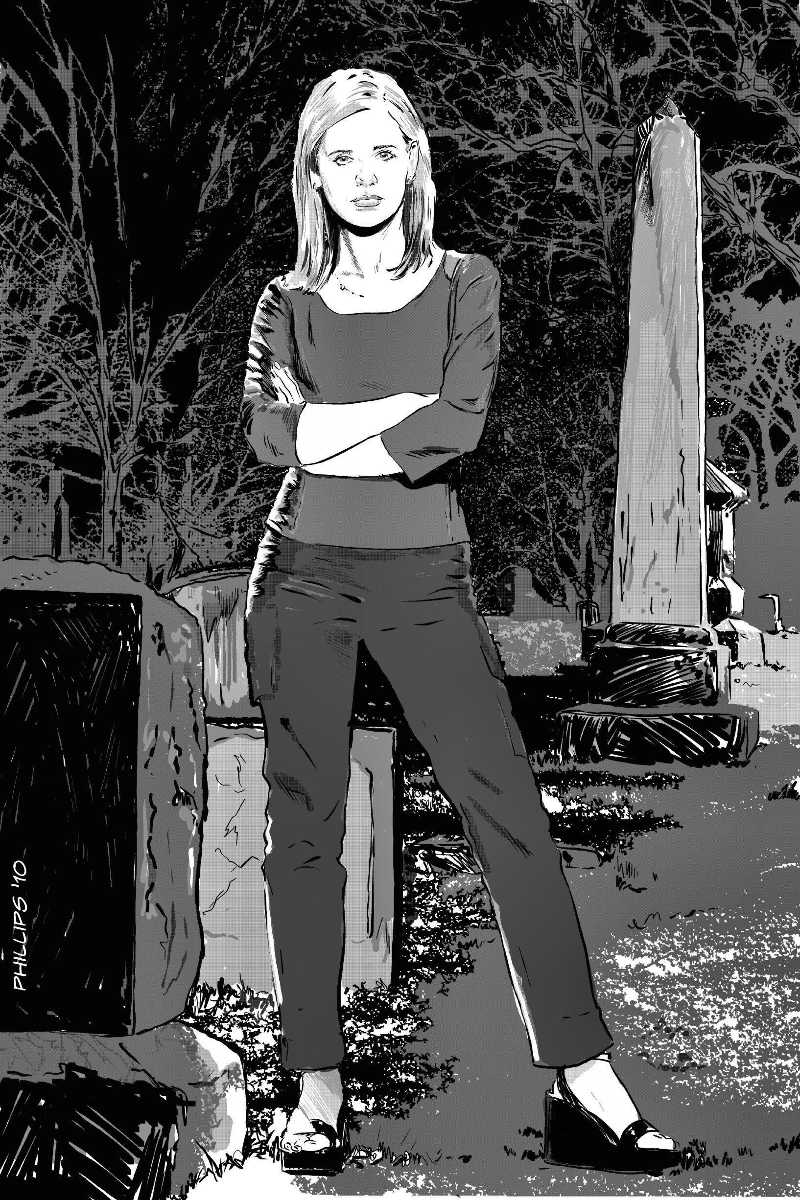 Comic book style Buffy