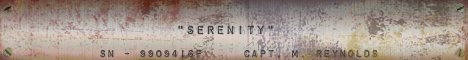 Banner - Serenity Serial Number