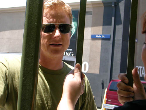 Alan at the Universal backlot