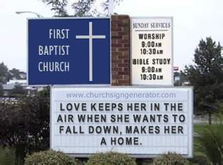 Love keeps her in the air