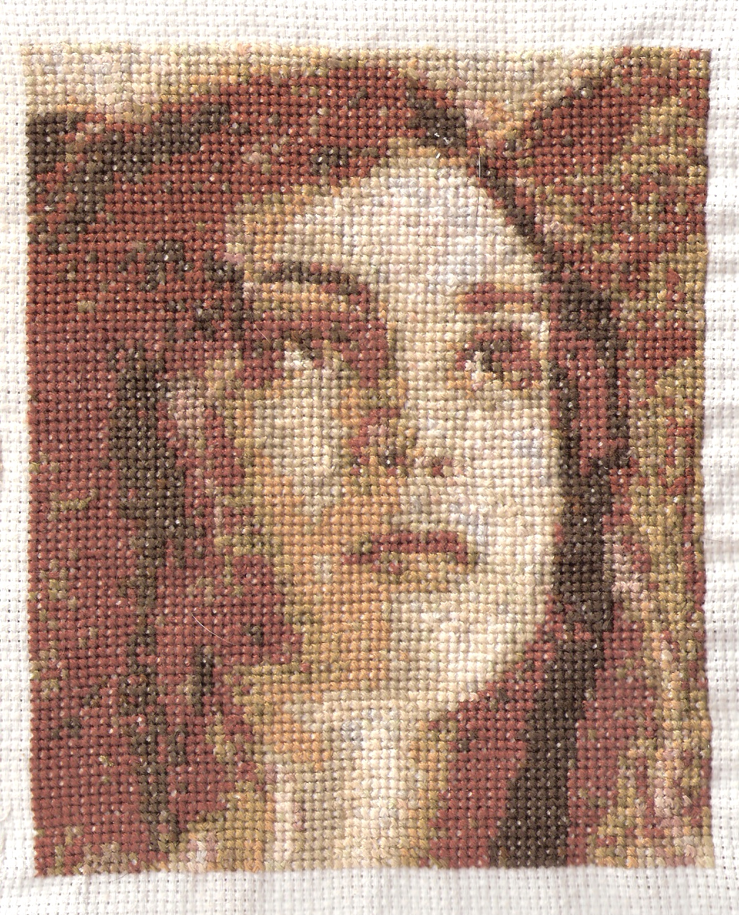Inara in cross stitch