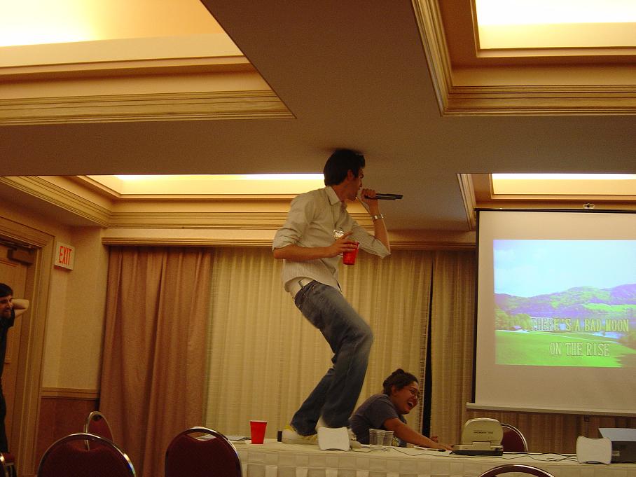 Matt during Kareoke