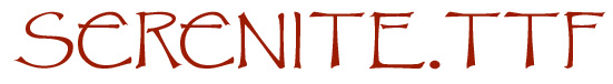 Serenity font.