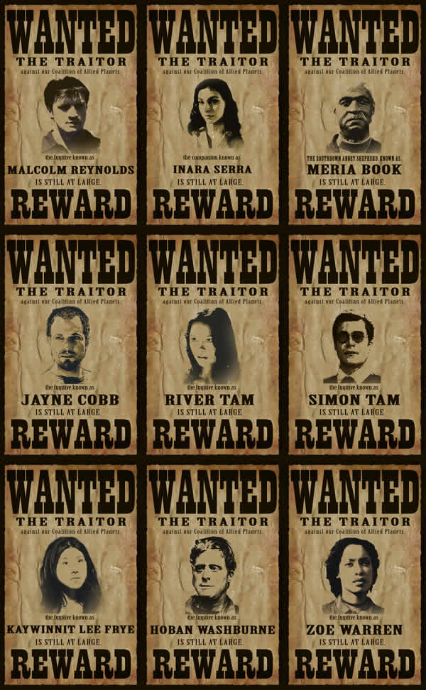 Serenity Wanted Posters