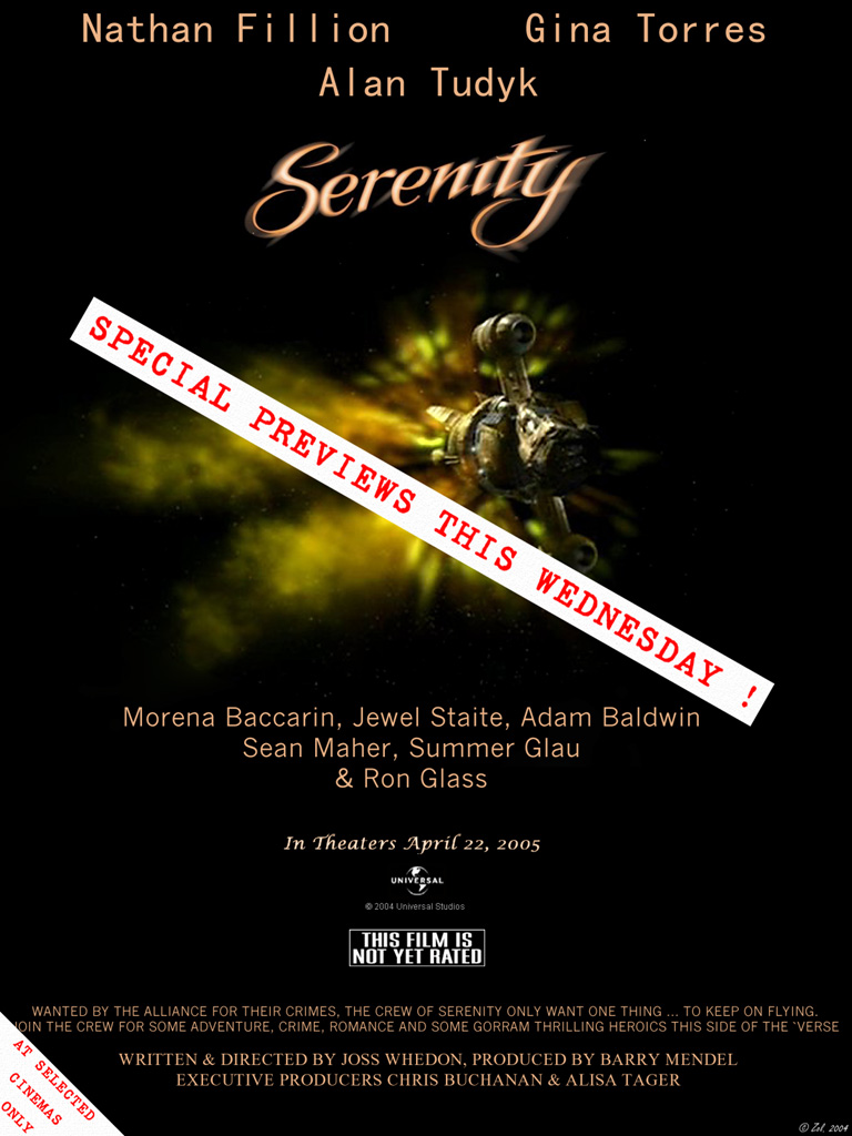 Serenity comig soon - Special Previews this Wednesday