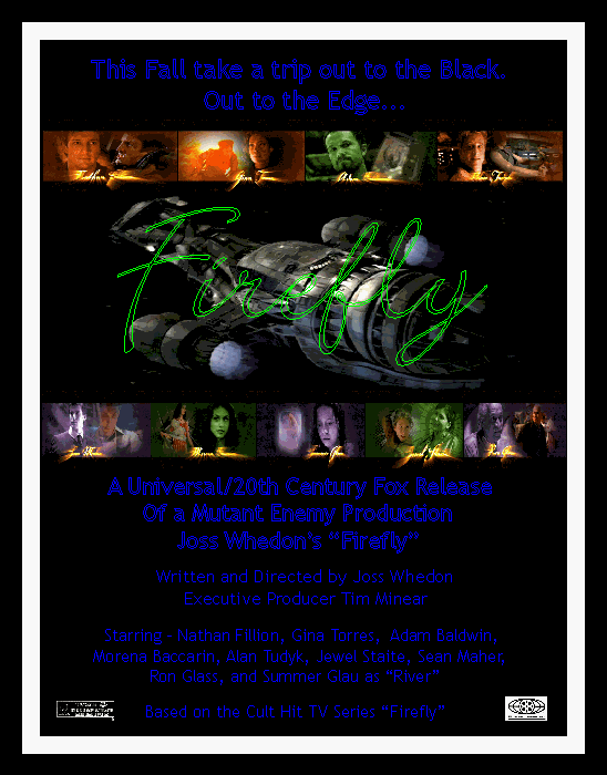 Firefly Movie Poster 2004 Style "F"