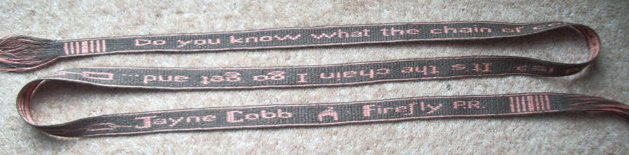 Textile Art - 'Chain of Command' Linen Band