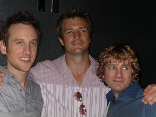 Nathan Fillion and Tom Lenk at High Stakes 2004