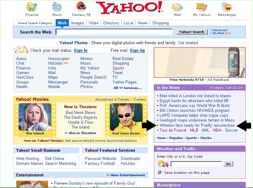 Serenity / Yahoo