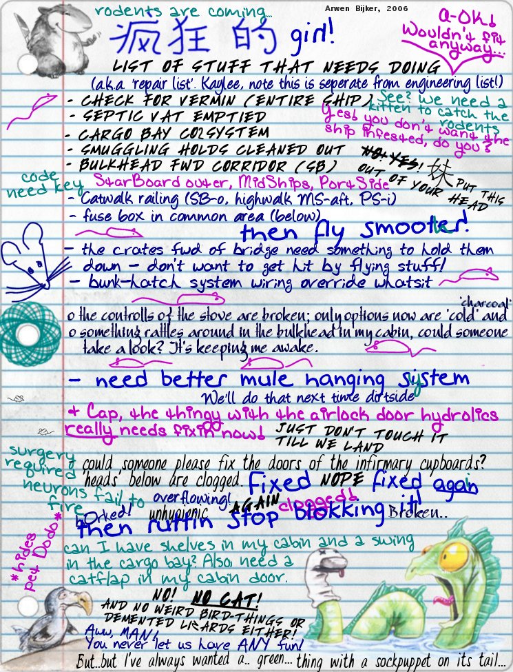 Note on a Fridge, part 7