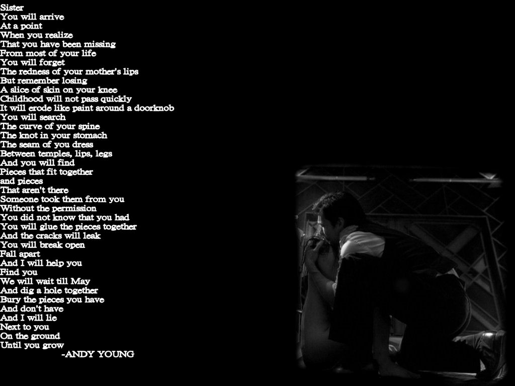 Sister, a poem