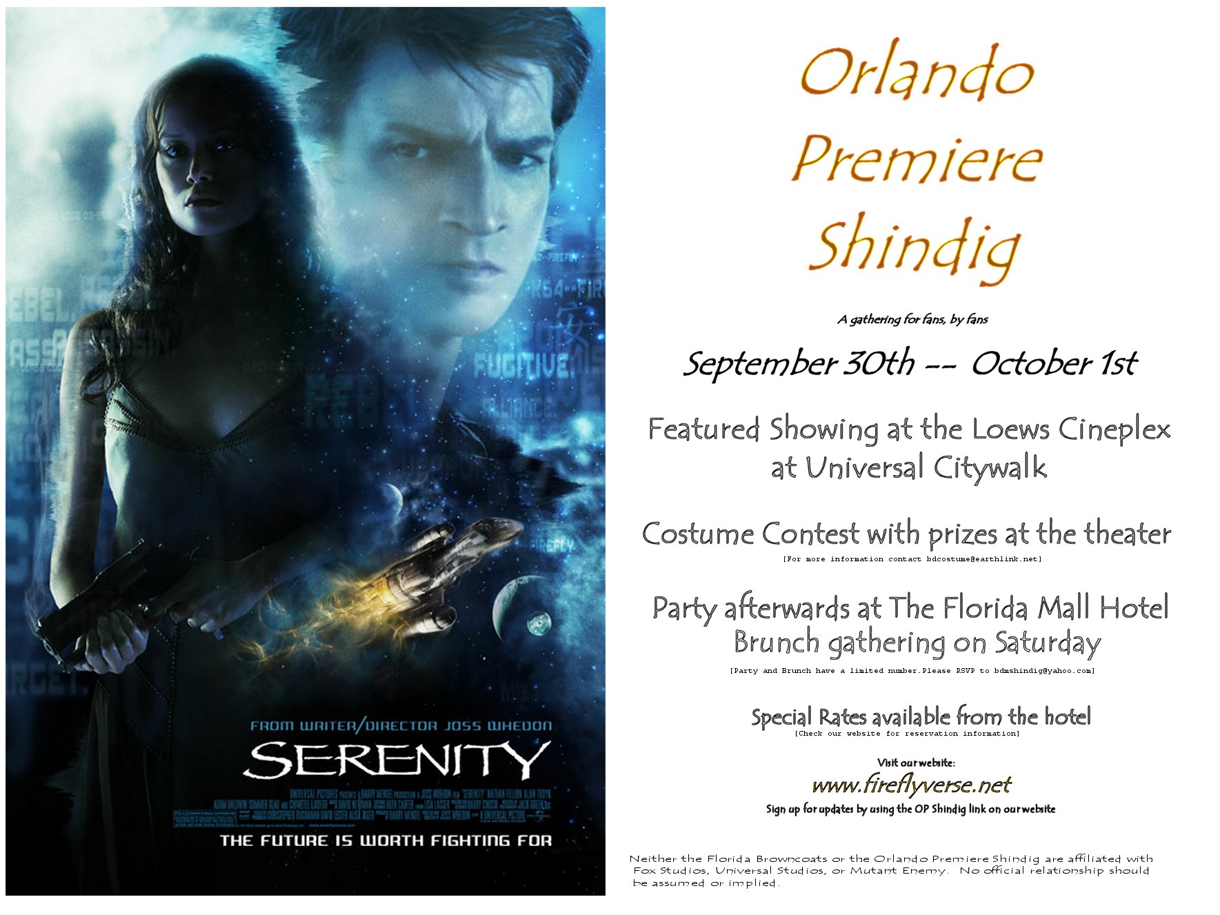 Orlando Premiere Shindig poster (August version)