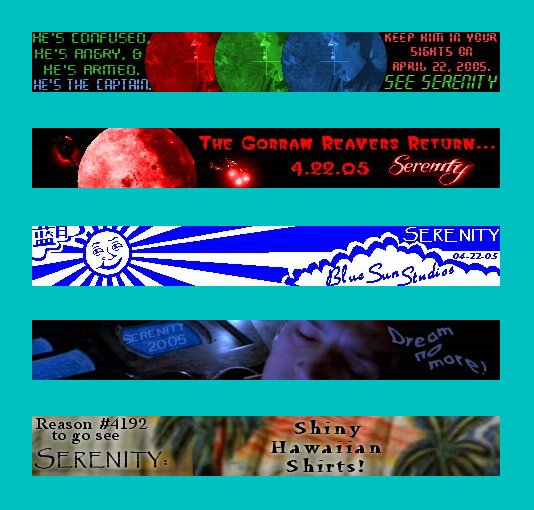 5 little banners sitting on this site...