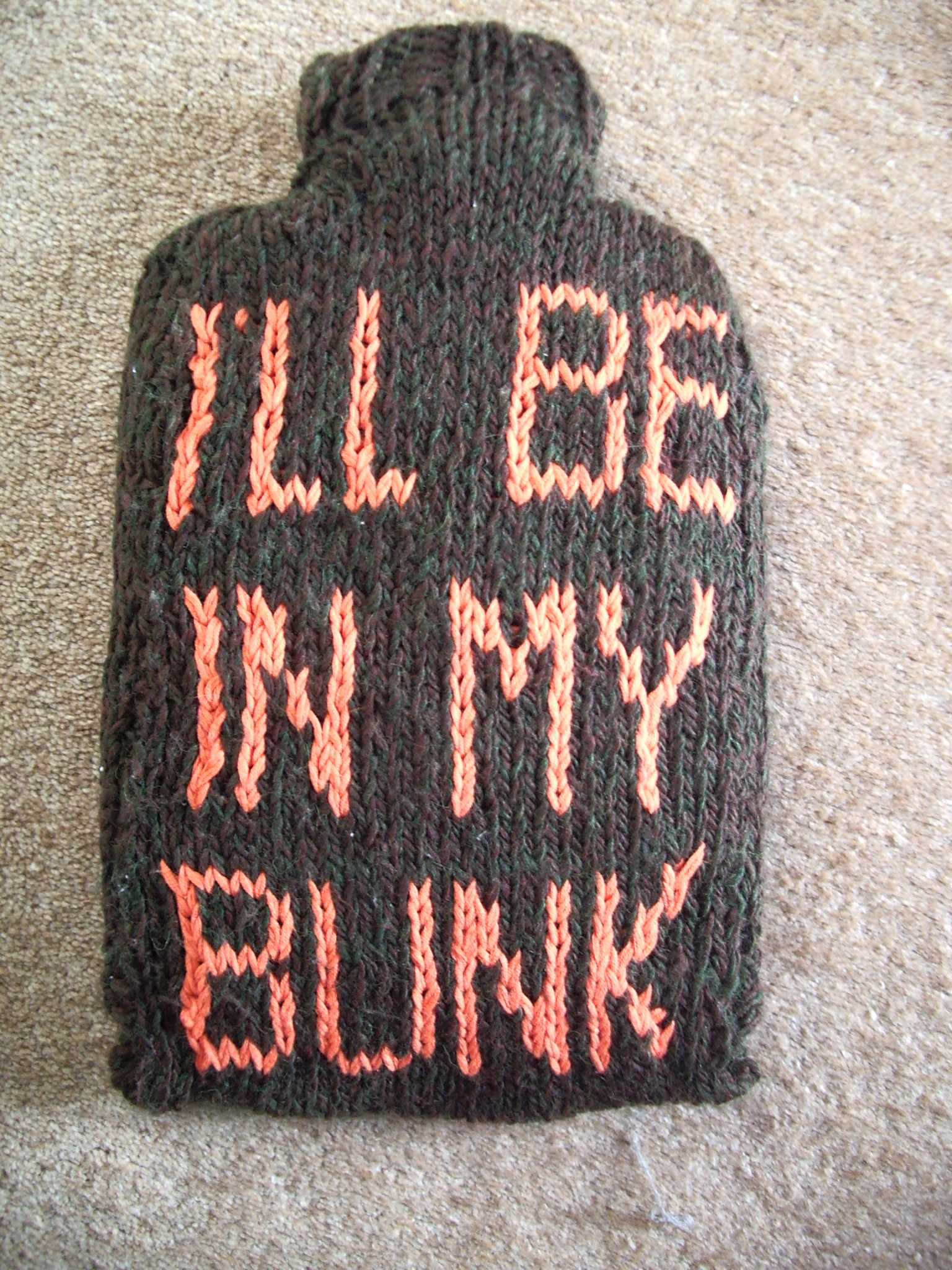 Textile Art - The 'Hot Bunk' Hot Water Bottle