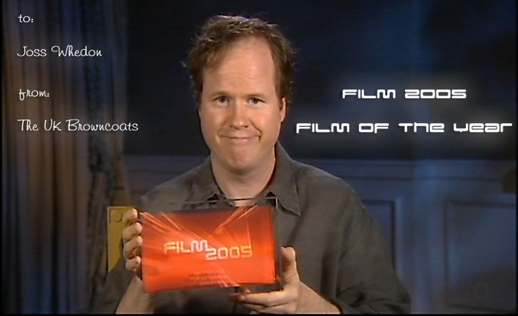Joss accepts No.1 Film 2005 Award