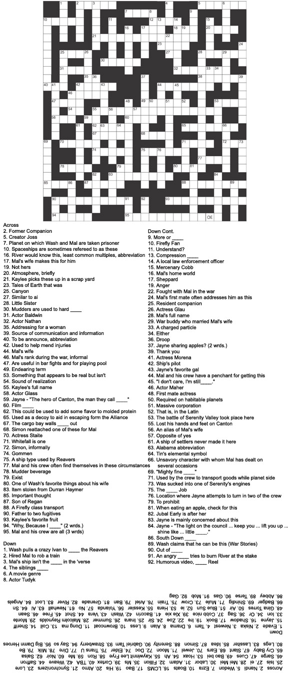 Crossword Puzzle