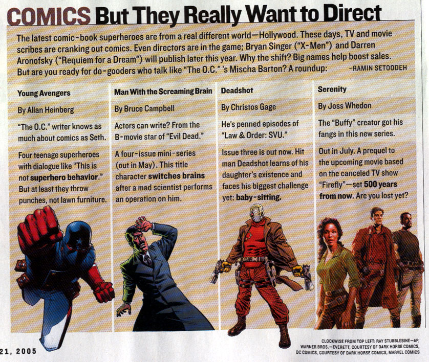 Scan of Newsweek Article on Serenity Comics