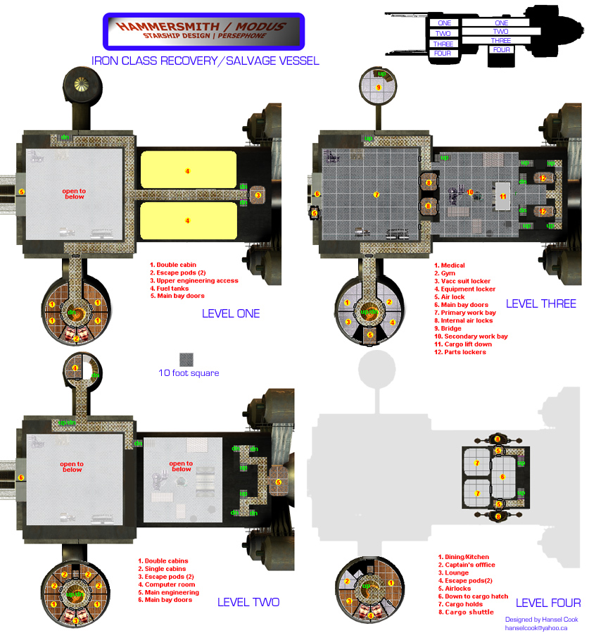 Iron Class Recovery/Salvage Vessel - Schematic