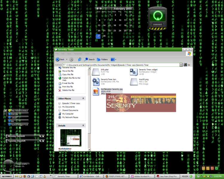 Per Browncoat request, a Java widget...