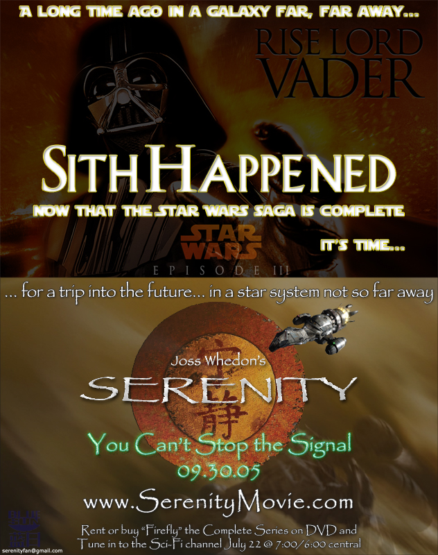 Another Flyer to promote FF/Serenity to StarWars Fans