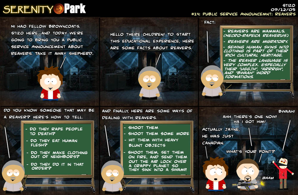 Serenity Park 14: Public Service Announcement: Reavers