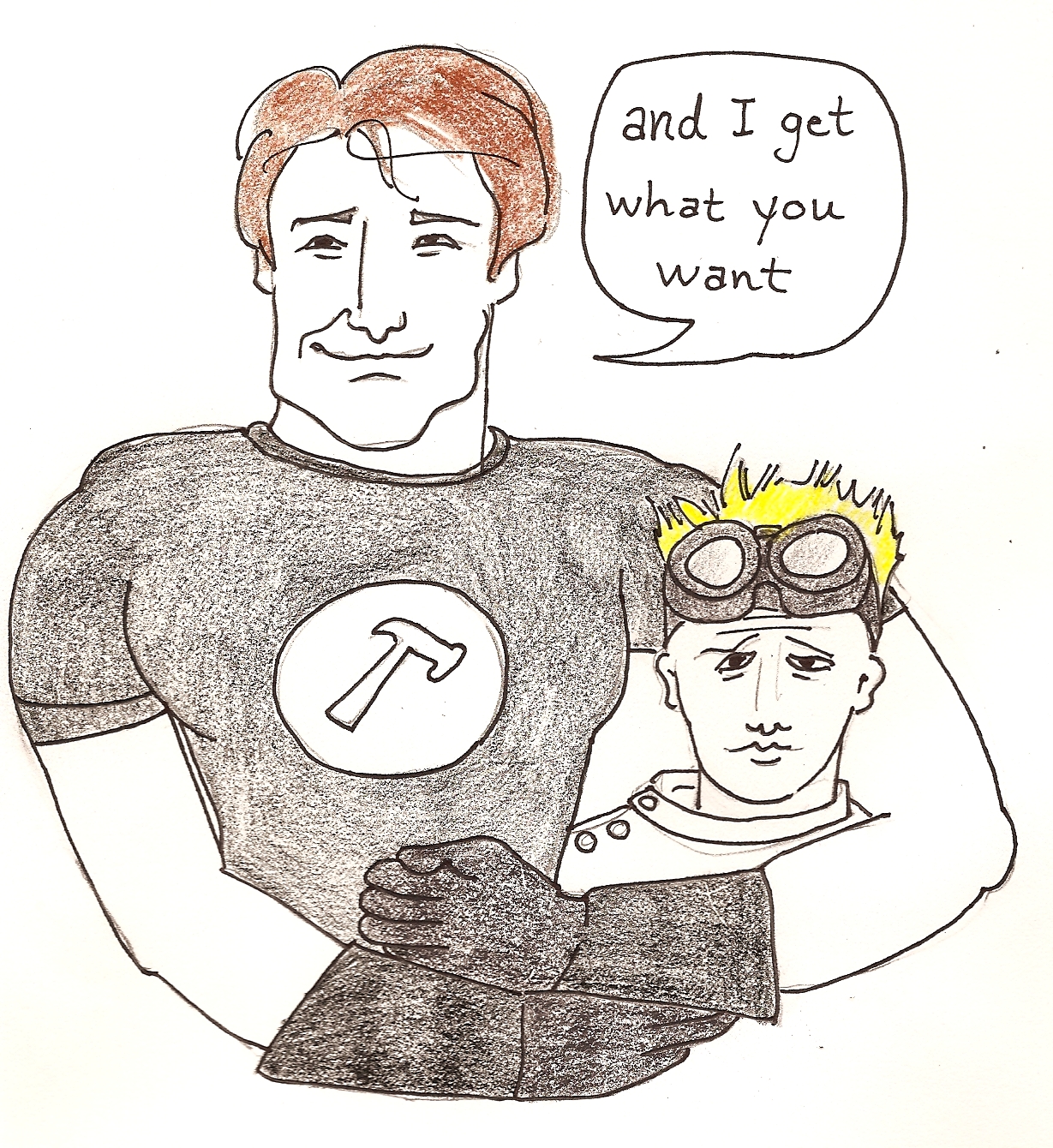 Captain Hammer is a meany
