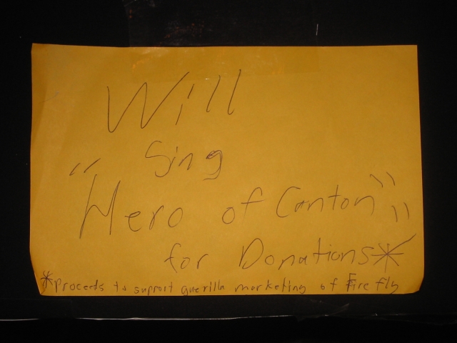 Will Sing "Hereo of Canton" For Donations