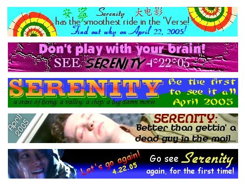 More banners for promoting Serenity
