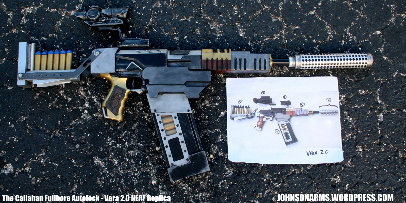 The Callahan Fullbore Autolock - Nerf Gun-based Replica