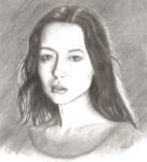 River in pencil