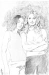 original pencils for a Buffy/Dawn piece