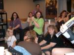 Browncoats in Con suite watching Firefly